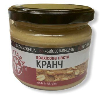 Арахісова паста "Кранч" 300г (зі шматочками арахісу) ТМ "Луттава" P-3-300 фото